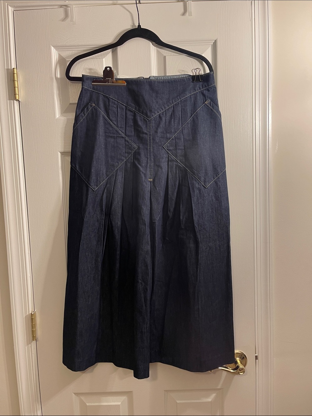 Massimo Dutti Denim A-Line Maxi Skirt